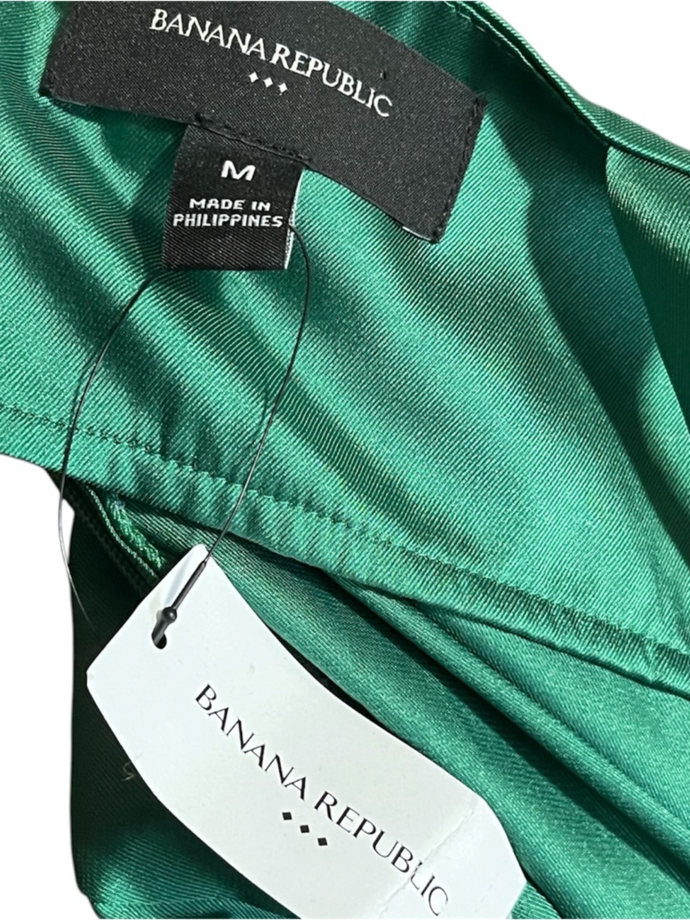 SILKY TWILL WIDE-LEG JUMPSUIT banana republic nwt Green Wide-Leg Satin Jumpsuit - Picture 5 of 5